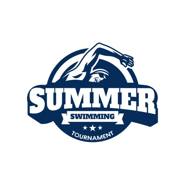 Summer Swimming Tournament logo template Thumbnail