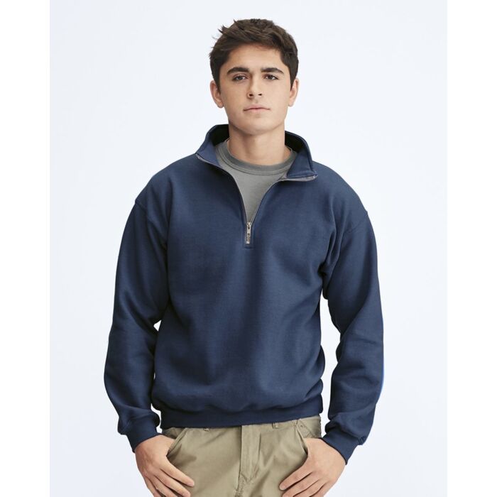 Garment-Dyed Quarter Zip Sweatshirt (Adult) Thumbnail
